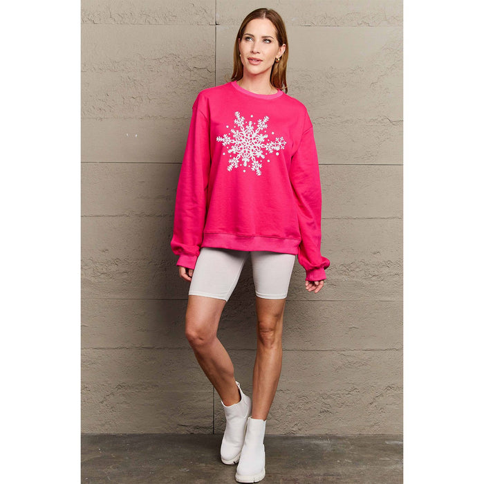 Simply Love Snowflake Graphic Sweatshirt