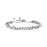 Bids.com 14K White Gold 6.00 Cttw Diamond 4â€-10â€ Adjustable Bolo Tennis Bracelet (I-J Color, I1-I2 Clarity) Bracelets