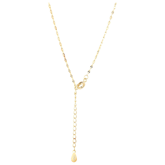 14K Gold Plated Solitaire Necklace