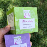 Green + Lovely DEODORANT Citrus Mint - Mineral + Probiotic - Vegan