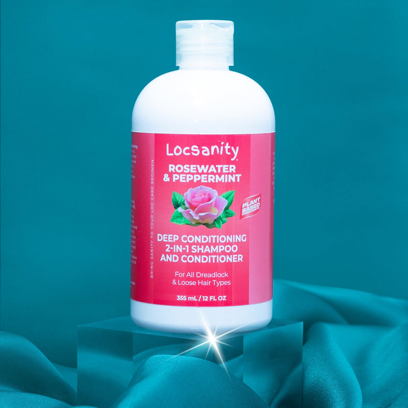 Locsanity Rosewater and Peppermint Moisturizing, Conditioning and Nourishing Shampoo Shampoo & Conditioning