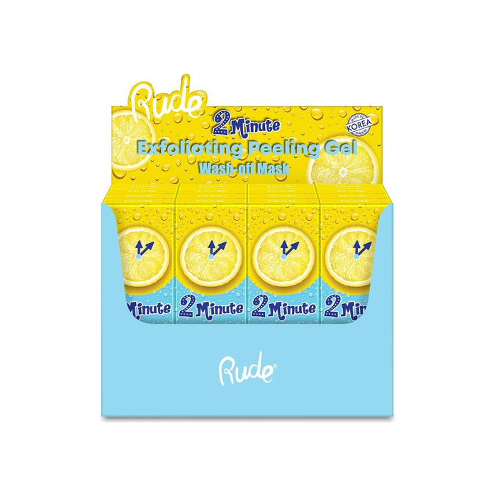 Rude Cosmetics - Rude Cosmetics - 2 Minute Exfoliating Gel Wash-Off Mask Paper Display, 12pcs