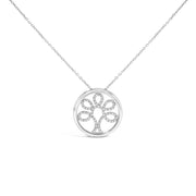 Bids.com .925 Sterling Silver 1/10 Cttw Diamond Tree of Life Pendant Necklace (I-J Color, I3 Clarity) Necklaces