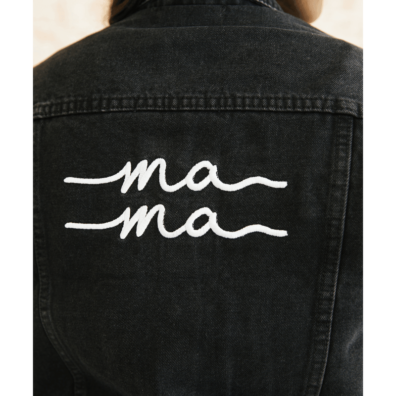 Sunflower Motherhood Black Denim Mama Jacket Clothing