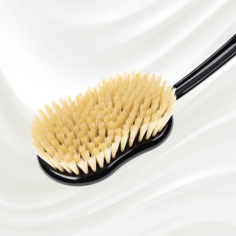 Natural Bristle Shower Back Brush - Long Handle for Full Back Exfoliation (48cm)
