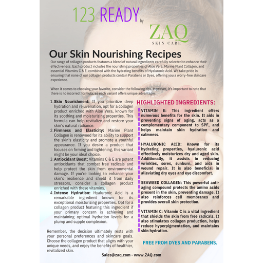ZAQ Skin & Body - 123 Ready Eye, Face, Lip, Neck Mask Back Bar Protocol