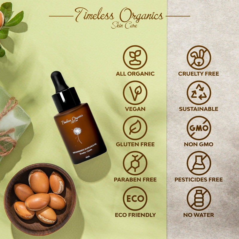 Timeless Organics Skin Care Replenishing Radiance Oil Serum
