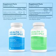 Health By Principle (No Iodine) Electrolyte and Magnesium Combo Case of 12 Bottles Light Blue