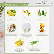 Sally B's Skin Yummies Fruit Acid Toner Plant Based for Smooth Radiant Skin Face