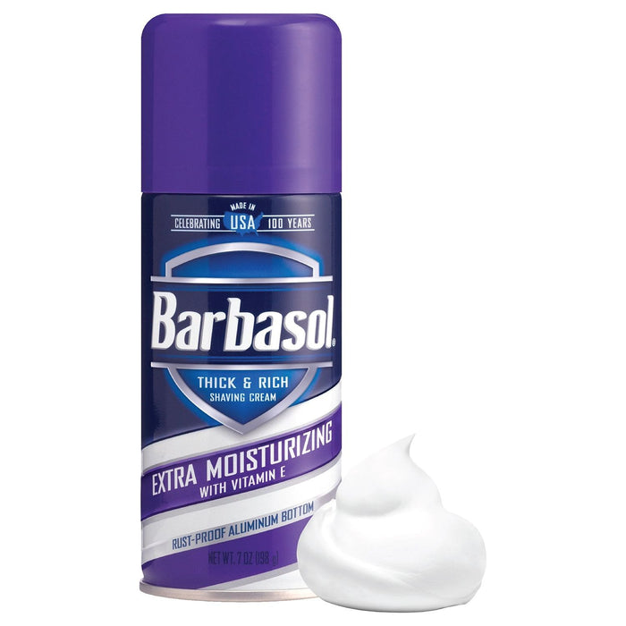 Barbasol Thick & Rich Shave Cream Extra Moisturizing Vitamin E 7 Oz
