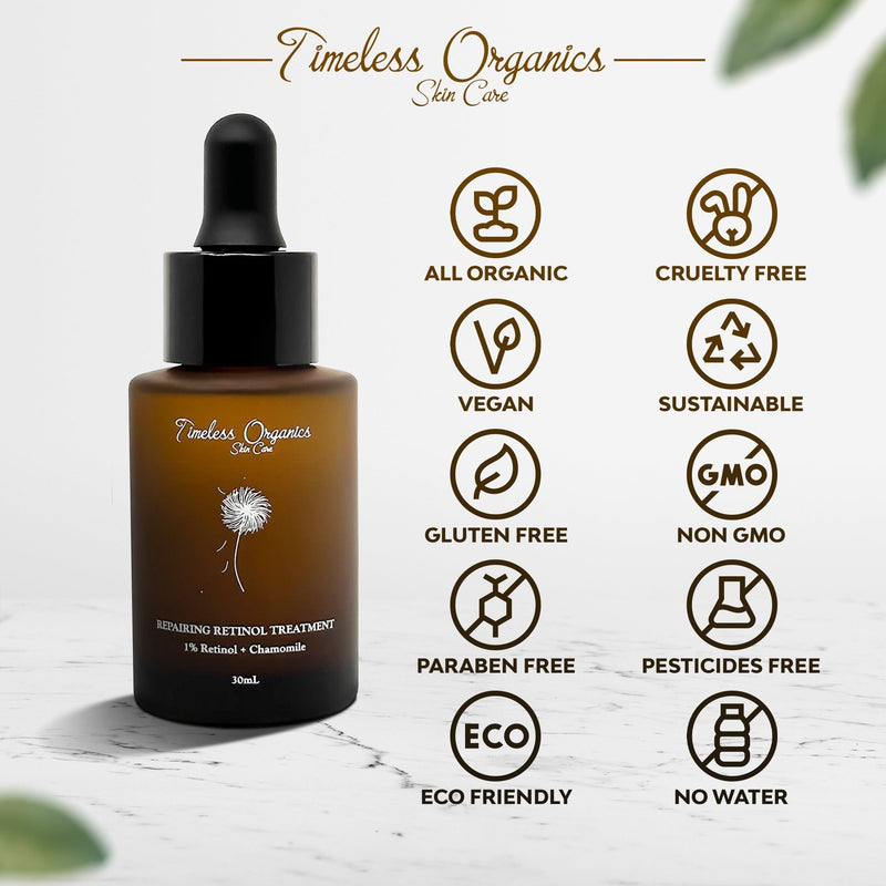 Timeless Organics Skin Care Repairing Retinol Treatment Serum