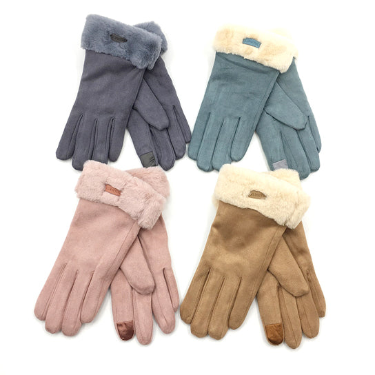 Chic Vibe Suede Smart Touch Gloves by VistaShops