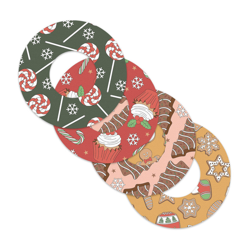 Peelz Christmas Treats Variety Freestyle Libre 2 Patch Tape - Pump Peelz Patch Medical Tape