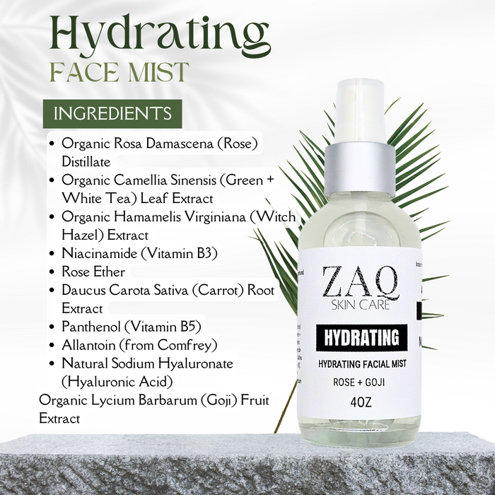 ZAQ Skin & Body -  Hydrating Rose + Goji Facial Mist