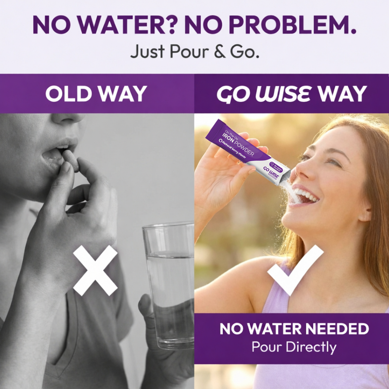 Go Wise Gentle Iron Supplement for Women and Men (No Water Needed) Iron Supplement