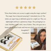 EpiLynx No-Glue Lash Kit – Waterproof Liner, Reusable Lashes & Vegan Formula