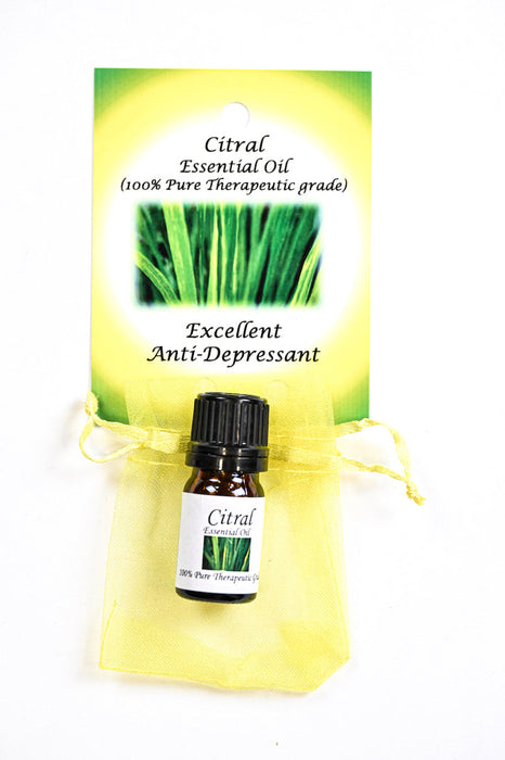 Citral Essential Oil with Beautiful Diffuser Flower 5ml by Peacefful Intentions