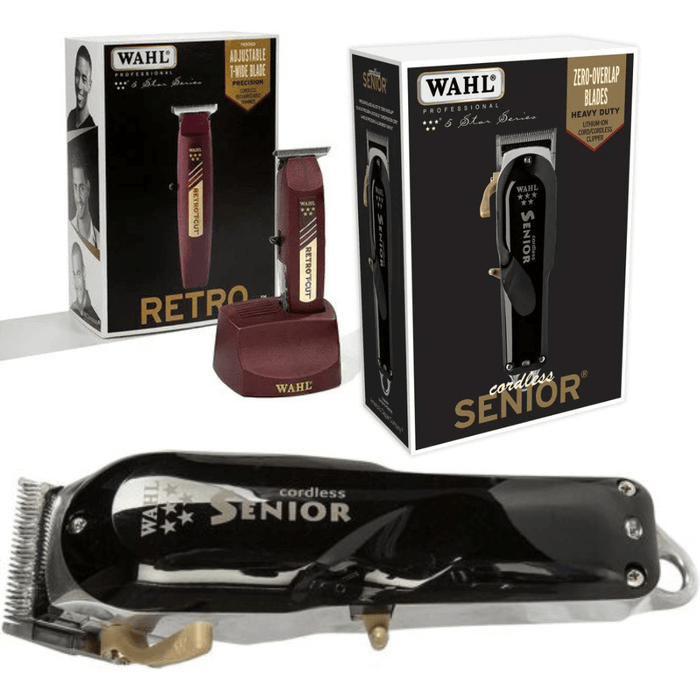 Wahl Professional 5-Star Series Cordless Senior 8504-400 & Wahl Professional 5 Star Retro T-Cut 8412