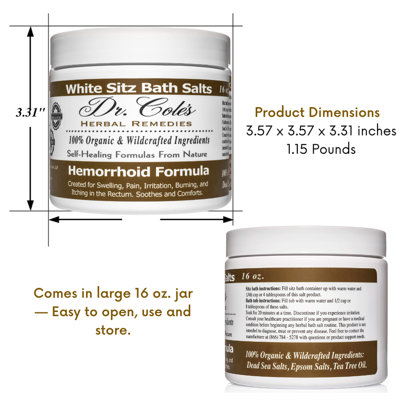 COLEHERBALS 03 - Dr. Cole's Hemorrhoid Salts White Herbal