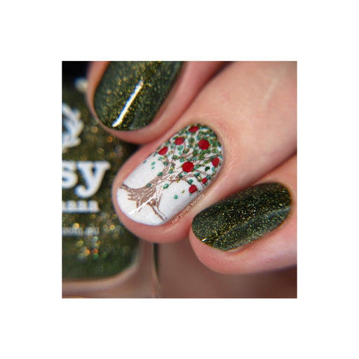 UberChic Beauty Lovely Leaves-01 Stamping Plate Dim Gray