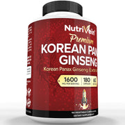 Nutrivein Nutrivein Korean Red Panax Ginseng 1600mg – Extra Strength Formula - 180 Capsules FA-51VI-YB0U