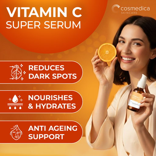 Cosmedica Skincare Cosmedica Skincare Vitamin C Serum for Face with Hyaluronic Acid – Anti Aging Serum for Dark Spots, Fine Lines, Wrinkles – Hydrating Collagen Booster for Women & Men Serum