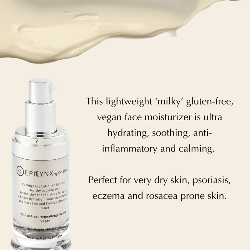 EpiLynx Lightweight Face Moisturizer for Sensitive & Dry Skin – Calming & Hydrating Face Serums