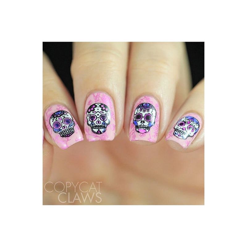 UberChic Beauty Sugar Skulls-01 Stamping Plate