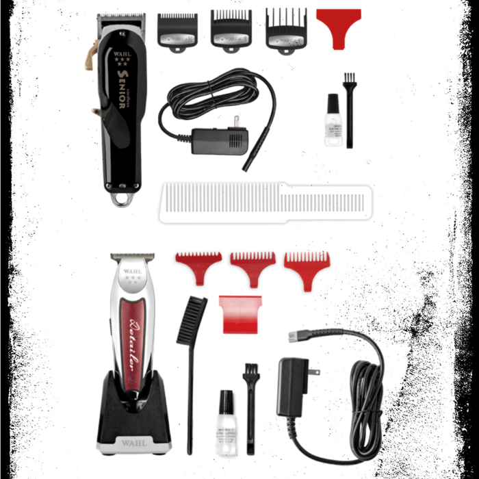 Wahl Professional 5-Star Series Cord/Cordless Senior 8504-400 & Detailer Li Trimmer 8171