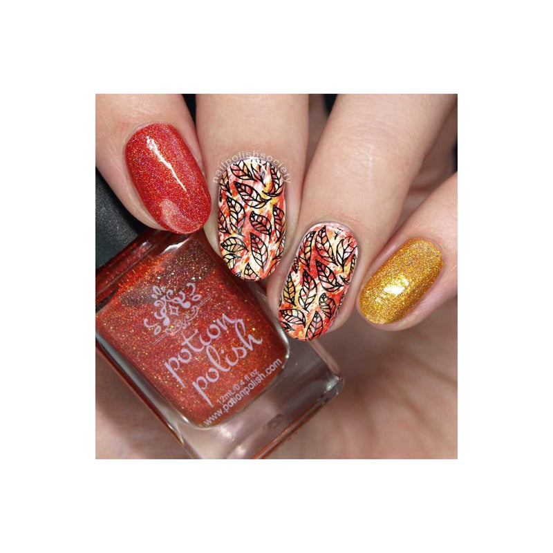 UberChic Beauty Lovely Leaves-02 Stamping Plate