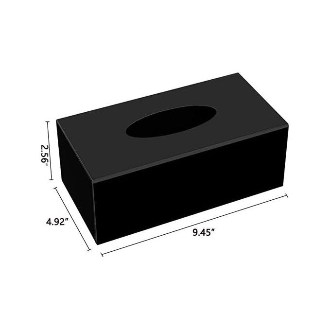 Acrylic Tissue Box Cover, Rectangular Facial Tissue Holder, Black