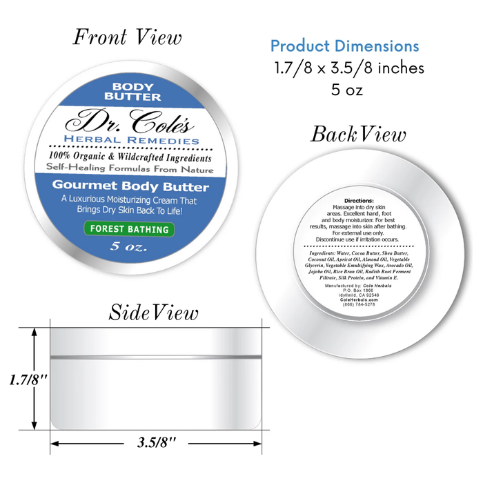 Dr. Cole's Gourmet Body Butter - FOREST BATHING