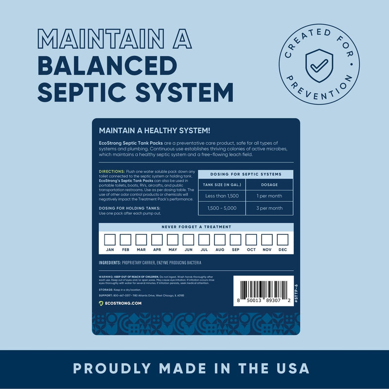 EcoStrong Septic Tank Treatment Packs Drain & Septic > Septic System Maintenance