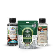 Garner's Garden Travel Sized Oral Care Trio | Trio | H2O2 | Fluoride Free Oral Care White Smoke Cinnamint / 2oz Rinses / Reduced Strength + 2oz Organic Tooth Powder