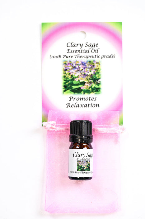 Clary Sage Essential Oil with Beautiful Diffuser Flower 5ml