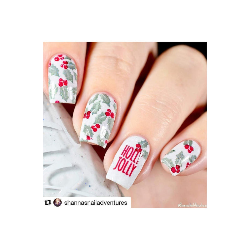 UberChic Beauty Holly Jolly, (Christmas-02) Stamping Plate