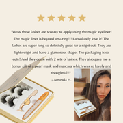 EpiLynx No-Glue Lash Kit – Waterproof Liner, Reusable Lashes & Vegan Formula