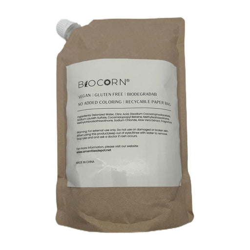 BIOCORN Shampoo Refills Recyclable Paper Bag (33.8oz/1000ml, 4 or 8 Pack)