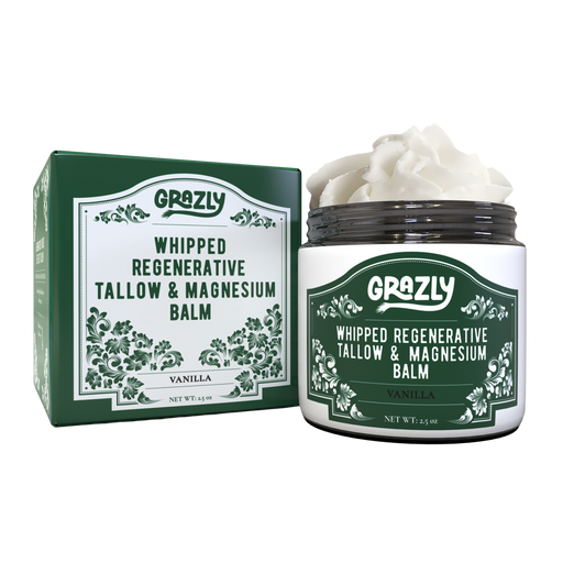 Grazly Dead Sea Magnesium & Tallow Balm Black Vanilla / 1 Jar,Vanilla / Buy 2 Get 1 Free,Vanilla / Buy 3 Get 2 Free