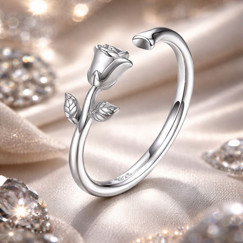 Bids.com S925 Sterling Silver Plated Platinum Ring for Women Rings