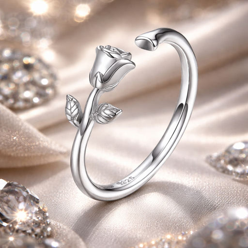 Bids.com S925 Sterling Silver Plated Platinum Ring for Women Rings