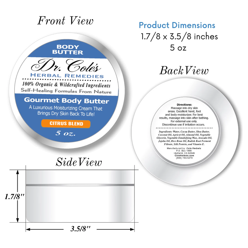 COLEHERBALS 41 - Dr. Cole's Gourmet Body Butter - CITRUS BLEND