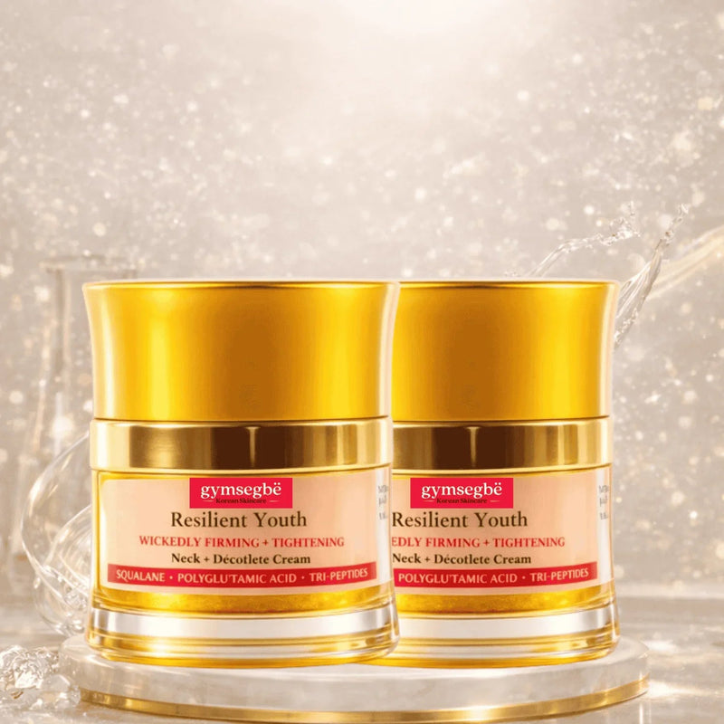 gymsegbë Resilient Youth Neck + Décolleté Cream Anti-Aging Body Light Gray 2 Jars Save $3.99
