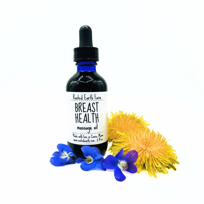 Rooted Earth Farm + Apothecary Breast Health Massage Oil Bath + Body Oils