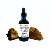 Rooted Earth Farm + Apothecary Elderberry and Chaga Glycerite Tinctures + Capsules
