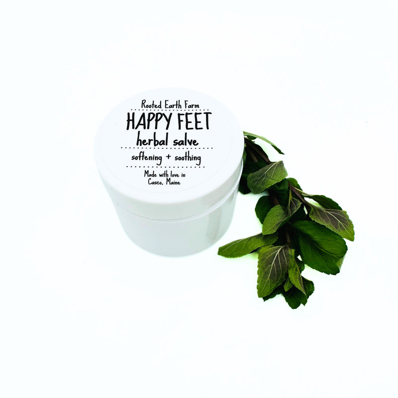 Rooted Earth Farm + Apothecary Happy Feet Salve Herbal Salves + Balms