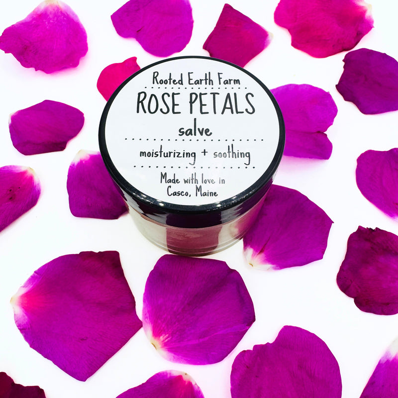 Rooted Earth Farm + Apothecary Rose Petals Salve Herbal Salves + Balms
