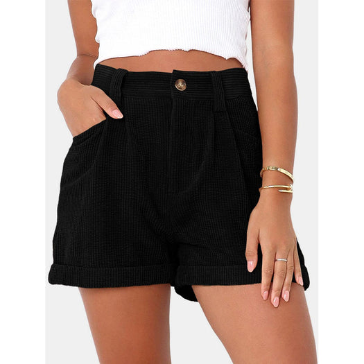 High Waist Shorts with Pockets