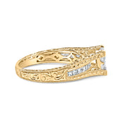 Bids.com 14K Yellow Gold 1.0 Cttw Princess Composite Diamond Engagement Ring (G-H Color, VS1-VS2 Clarity) - Size 7 Rings