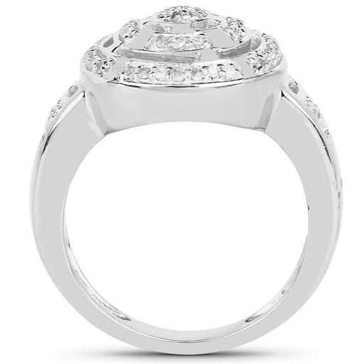 Bids.com 14K Yellow Gold Plated 0.21 Carat Genuine White Diamond .925 Sterling Silver Ring Rings